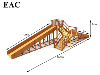 Зимняя горка TORUDA Север - 7/1 (скат 7,7 м и 5 м)